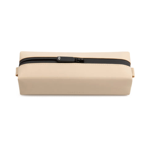 Comfyable Small Toiletry Bag for Women & Men, Slim Travel Makup Bag, Makeup Brush Bag, Cosmetic Bag, Toothbrush Bag, Mini Dopp Kit Bag for Electronics, Tech, Gym, Tiny Everything Bag, Sand