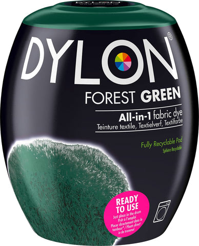 DYLON Washing Machine Fabric Dye Pod for Clothes & Soft Furnishings, 350g - Forest Green