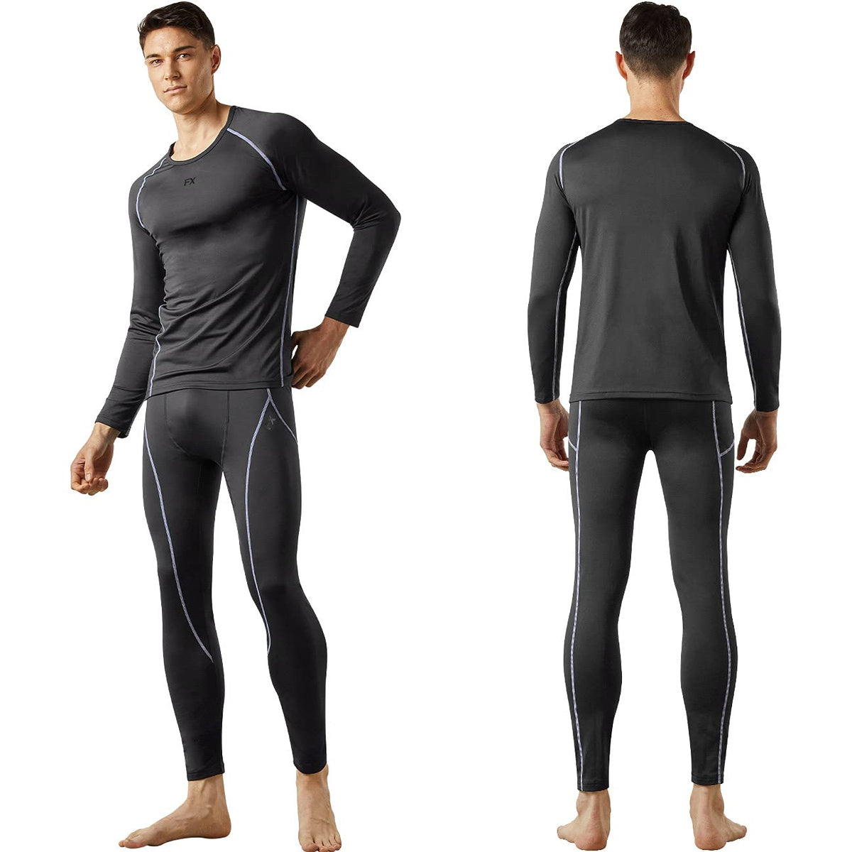 FITEXTREME Mens MAXHEAT Compression Performance Long Johns Thermal Underwear