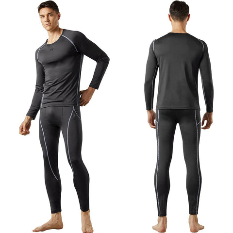 FITEXTREME Mens MAXHEAT Compression Performance Long Johns Thermal Underwear