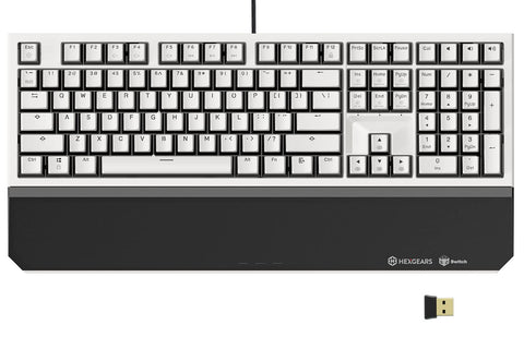 Hexgears X5pro Wireless Mechanical Keyboard, Triple Mode BT5.0/2.4G/USB-C Mechanical Keyboard with Kailh Box Red Switch, Hot Swappable 108 Keys Full Size Keyboard for Windows All Laptop Mac