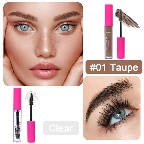 Tinted Thickening Eyebrow,Brow Fast Sculpt,Waterproof, Transfer-proof, Brush to Fill in Eyebrows - Cruelty Free (01#TAUPE+Clear)