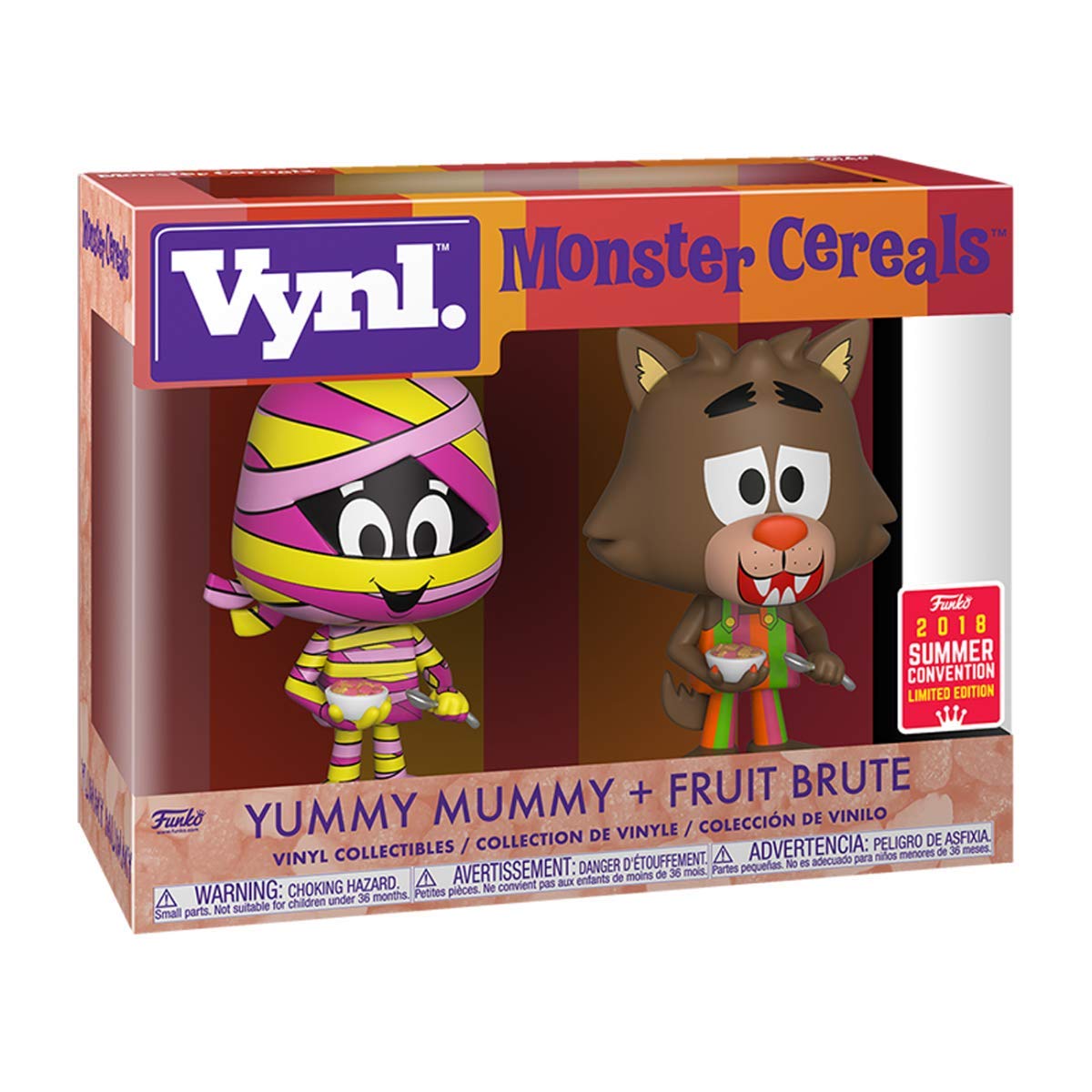 Vynl. Yummy Mummy + Fruit Brute Monster Cereals Vinyl Collectible 2018 Summer Convention Limited Edition