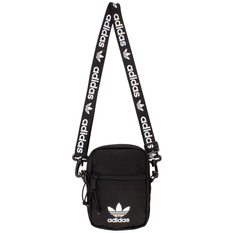 adidas Originals Festival Crossbody Bag, Black/White, One Size, Festival Crossbody Bag