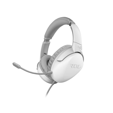 ASUS ROG Strix Go Core Moonlight White Wired Gaming Headset (Detachable Discord Certified Mic, Hi-Res Audio, 40mm Drivers, Lightweight, 3.5mm, For PC, PS5, Xbox One, Switch and Mobile Devices)