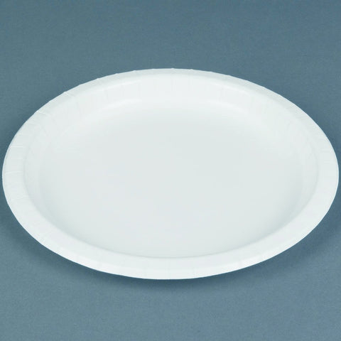 Amscan Round Paper Dessert Plates, 20 Ct. ,6 3/4", Party Tableware, Frosty White