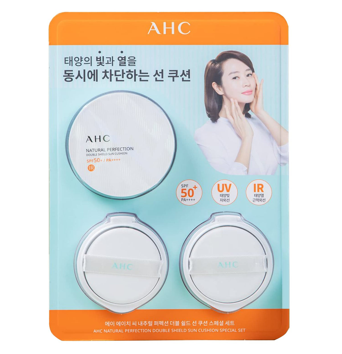 AHC Natural Perfection Double Shield Sun Cushion SPF50+ / PA++++ 25g x 3