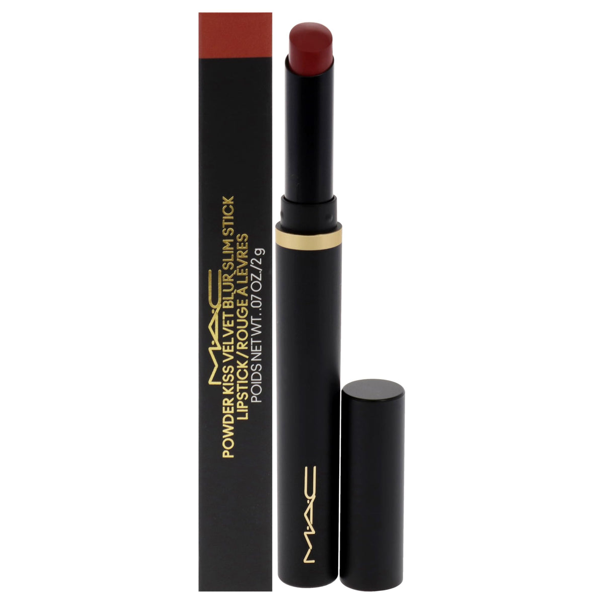MAC Powder Kiss Velvet Blur Slim Stick - Sweet Cinnamon for Women - 0.7 oz Lipstick