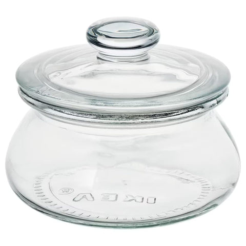 Ikea || VARDAGEN Jar with lid | clear glass