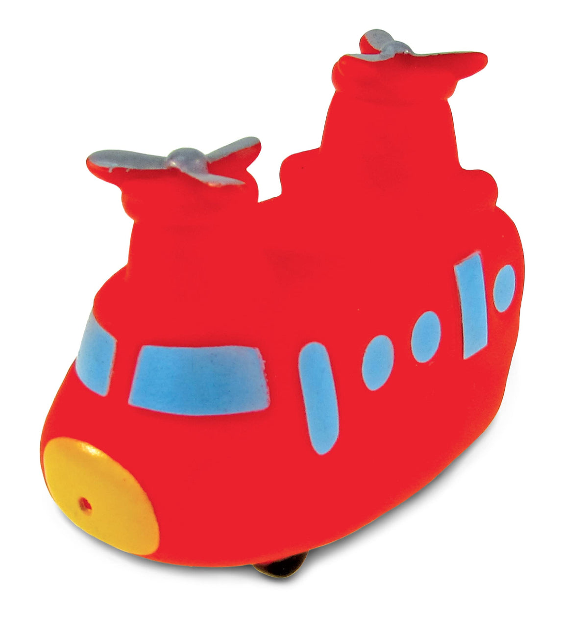 DolliBu Sea Knight Helicopter Bath Buddy Squirter - Floating Red Chopper Rubber Bath Toy, Water Squirting Bathtime Play for Toddlers, Cute Aircraft Toy for The Bathtub, Beach, & Pool for Girls & Boys