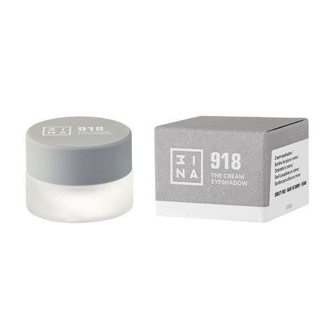 3INA MAKEUP - Vegan - Cruelty Free - The Cream Eyeshadow 918 - Silver - 24H Longwearing & Waterproof Formula - Fast Drying Formula - Highly Pigmented - Matte and Shimmer Finish