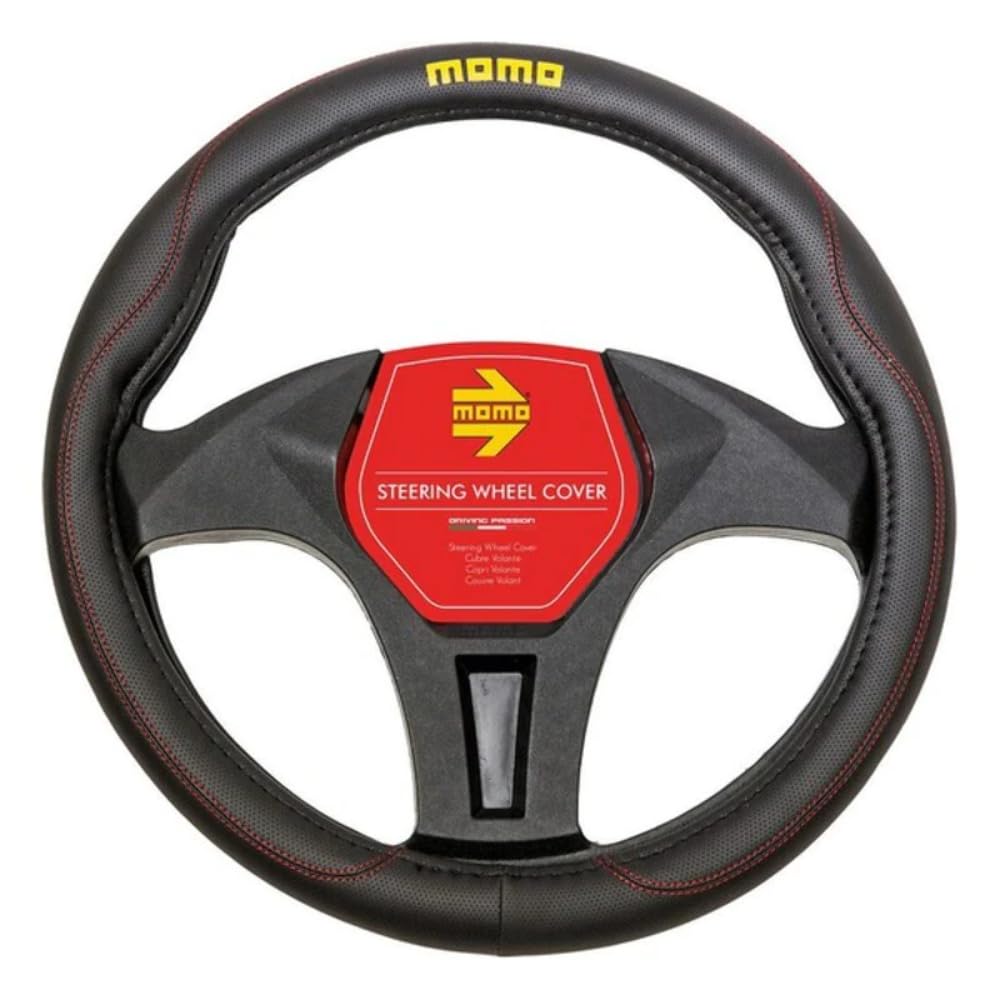 MOMO SWC011BR Steering Wheel Cover, Black/red