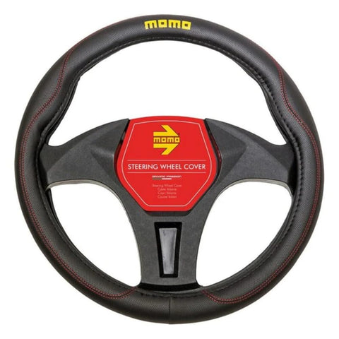 MOMO SWC011BR Steering Wheel Cover, Black/red