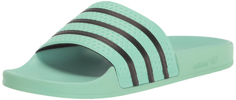 adidas Originals Men's Adilette Slide Sandal, Pulse Mint/Black/Pulse Mint, 10