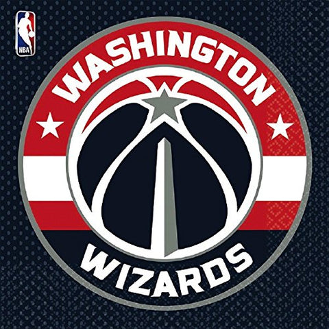 Washington Wizards Paper Napkins - 6 1/2" x 6 1/2" | Pack of 16