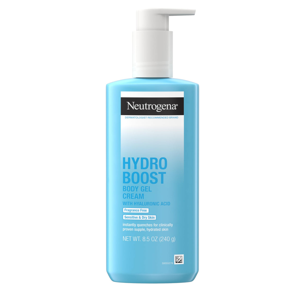 Neutrogena Hydro Boost Body Gel Cream Moisturizer with Hyaluronic Acid, Hydrating Lotion For Sensitive Skin, Fragrance Free, 8.5 oz