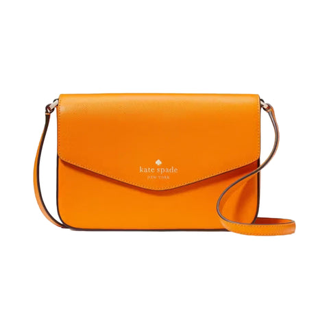 Kate Spade New York Sadie Envelope Leather Crossbody Purse (Turmeric root)