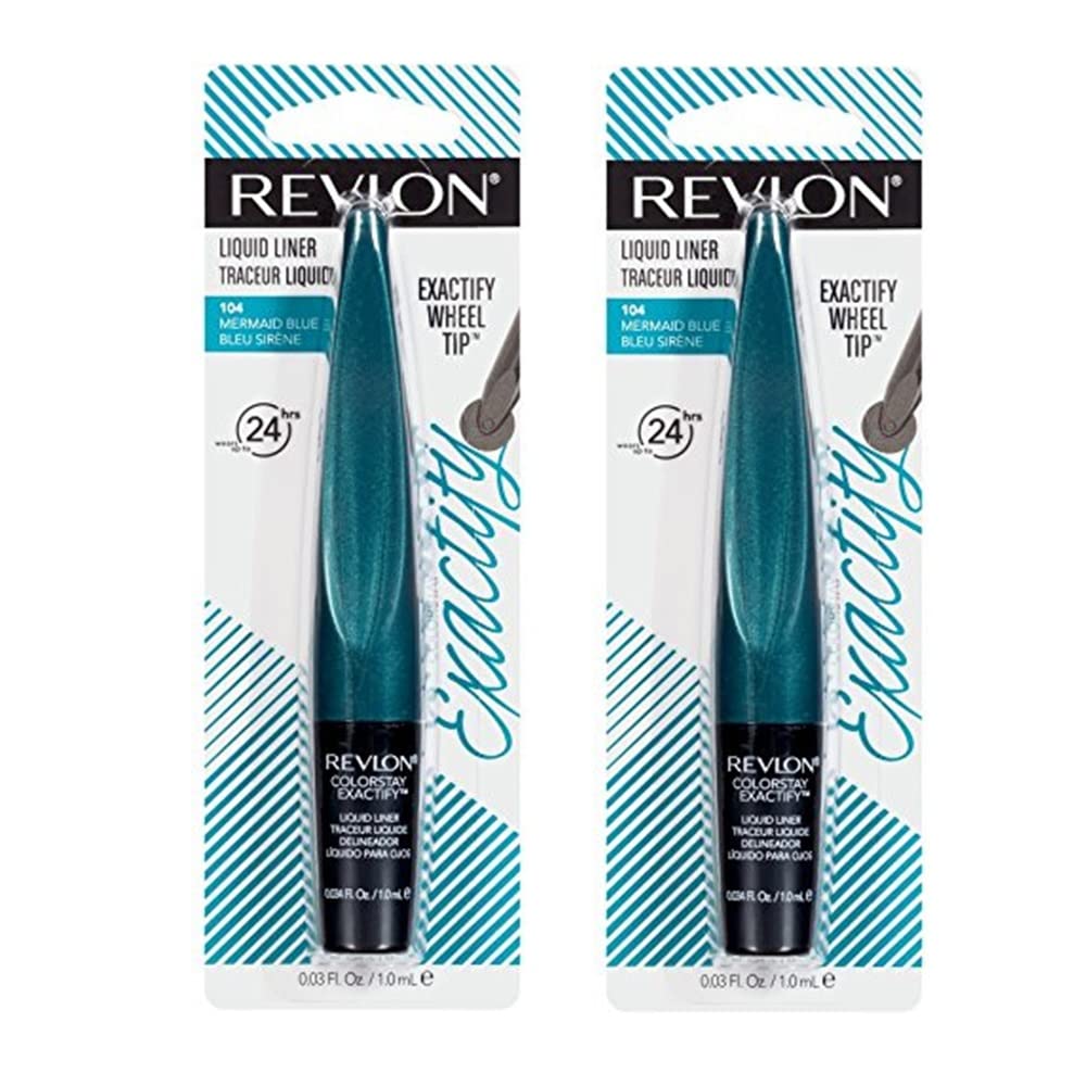 REVLON Pack of 2 Colorstay Exactify Liquid Liner, Mermaid Blue 104