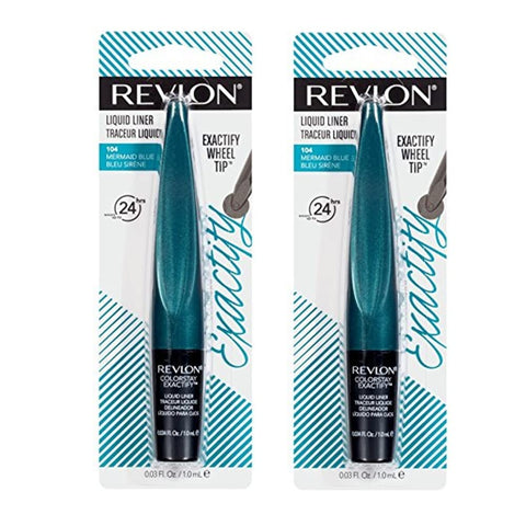 REVLON Pack of 2 Colorstay Exactify Liquid Liner, Mermaid Blue 104