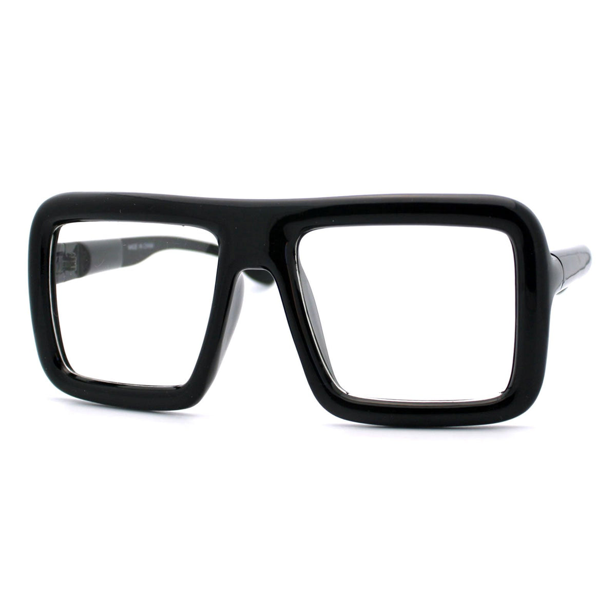 PASTL Thick Square Glasses Clear Lens Eyeglasses Frame Super Oversized Fashion, Black, One Size