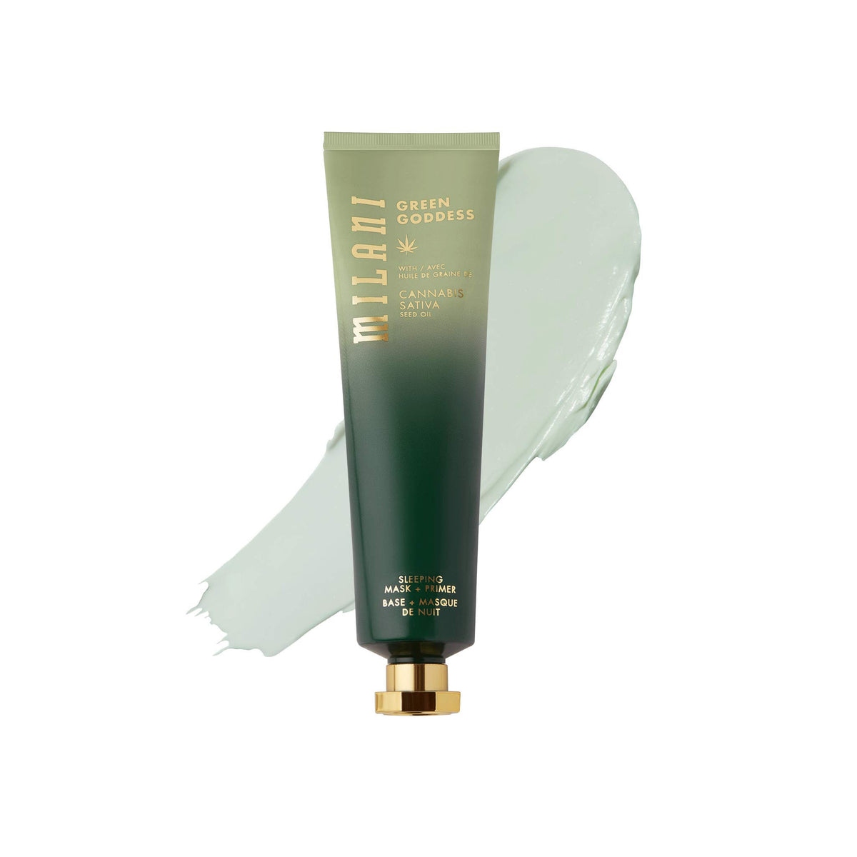 Milani Green Goddess Sleeping Mask + Primer - Hemp Oil Face Mask To Relax Skin, Reduce Pores and Hydrate Overnight