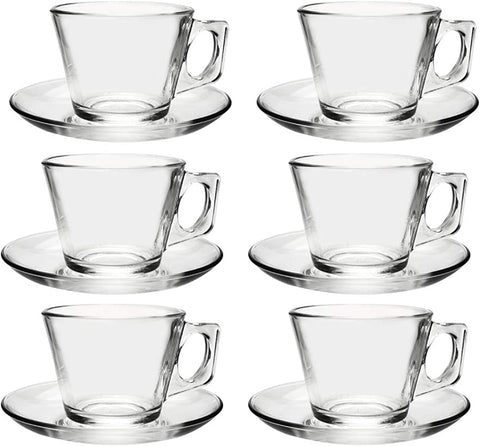 Pasabahce 12-Piece Vela Cups With Saucers Set