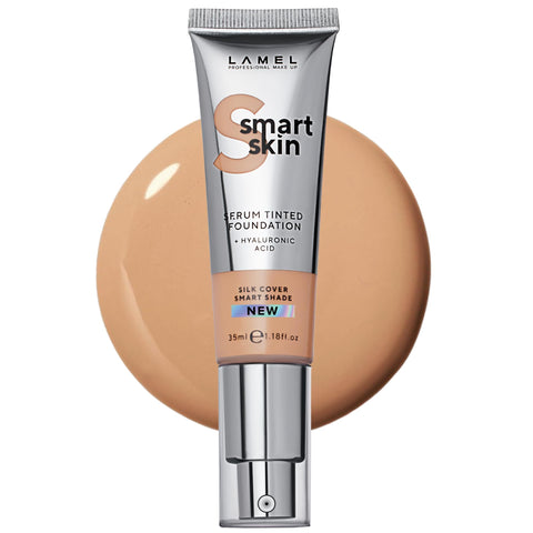 Lamel- Smart Skin Serum Tinted Foundation - 405 Latte | Smoothens skin | Weightless texture| Blurs pores | All-day wear | 35ml