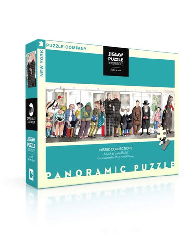 New York Puzzle Company - Transit Posters Missed Connections - 1000 Piece Jigsaw Puzzle for Adults by Sophie Blackall