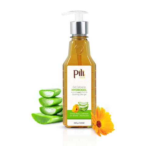 Pili Natural Hydrogel | Face and body Skin Soothing Gel with Arnica, Calendula, Centella Asiatica and Aloe Vera extracts | Natural Moisturizer | Parabens and Alcohol Free | 8.8 oz