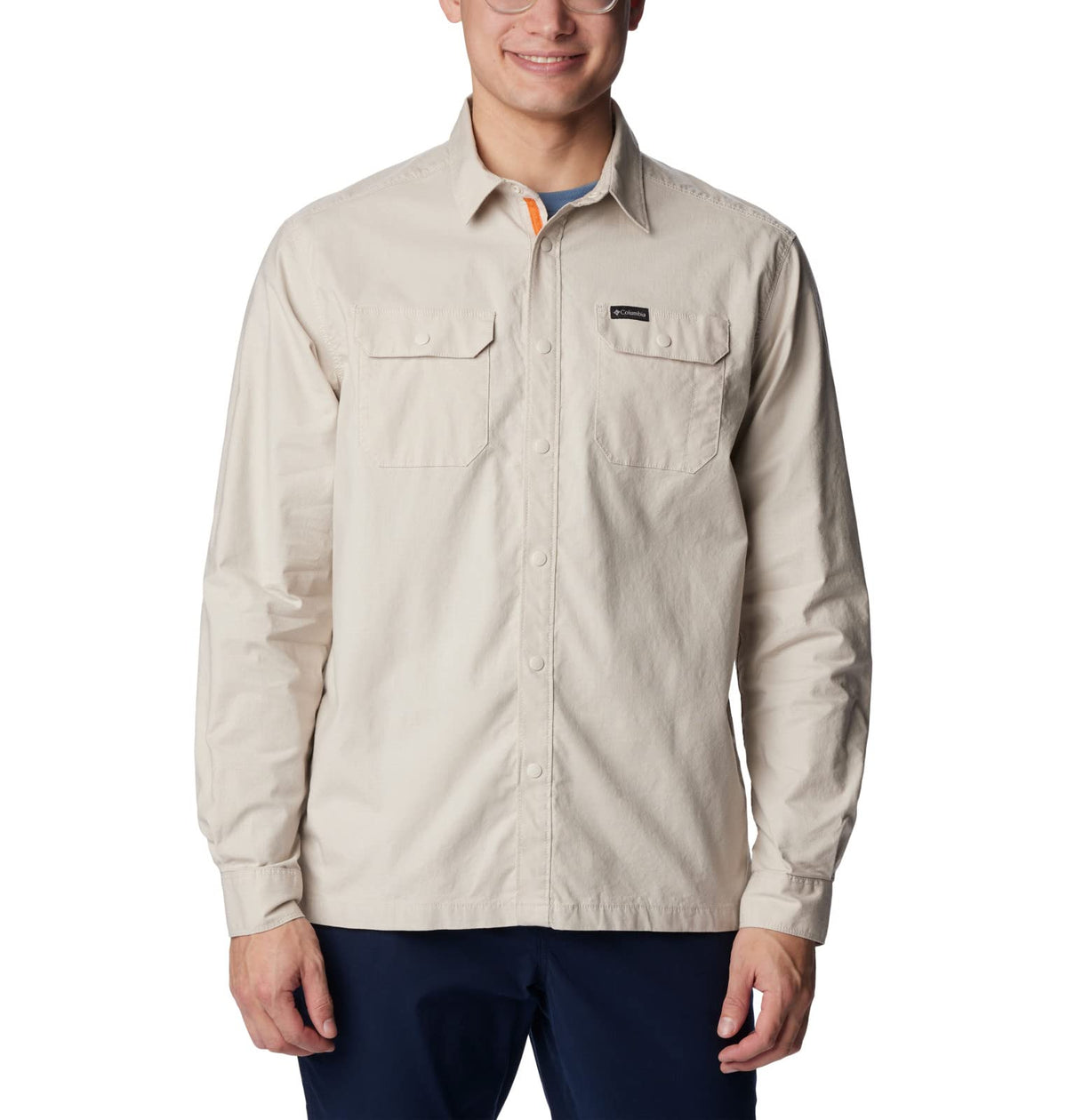 Columbia Men's Landroamer Lined Shirt, Dark Stone, Medium