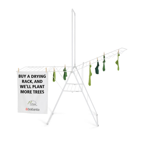Brabantia Drying Rack, Stainless Steel, White, 82 ft