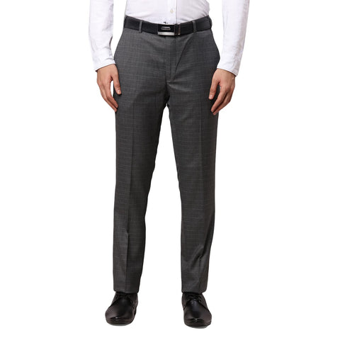 Raymond Men's Slim Formal Trousers, Dark Grey, 34W x 35L