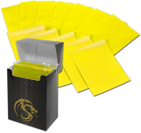 BCW 80 Deck Guard Double Matte Sleeves - Yellow