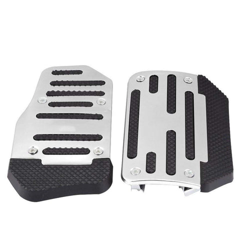Akozon Brake Pedal Cover,Universal Car Accelerator Pedal Cover Non-slip Car Foot Pedal Cover For Automatic Vehicles Foot Pedals pad (Silver)
