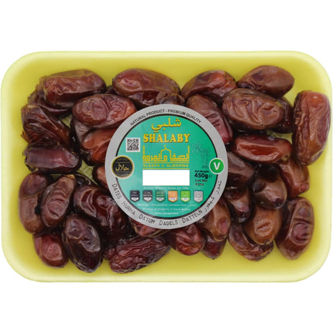 SAFA Shalaby Dates 450g - Premium Quality, Naturally Sweet & Chewy Dates - Nutritious Fresh Snack from Saudi Arabia