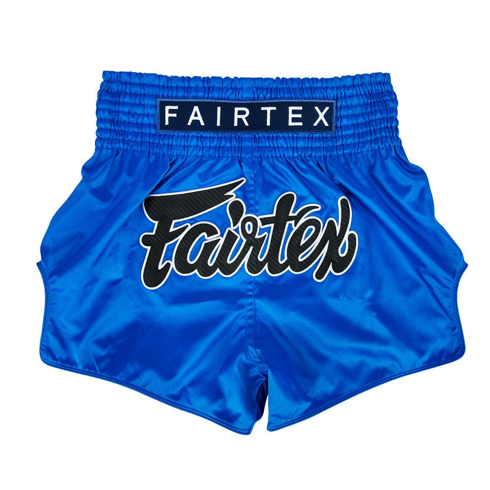 Fairtex Slim Cut Muay Thai Boxing Shorts, Sapphire, Small
