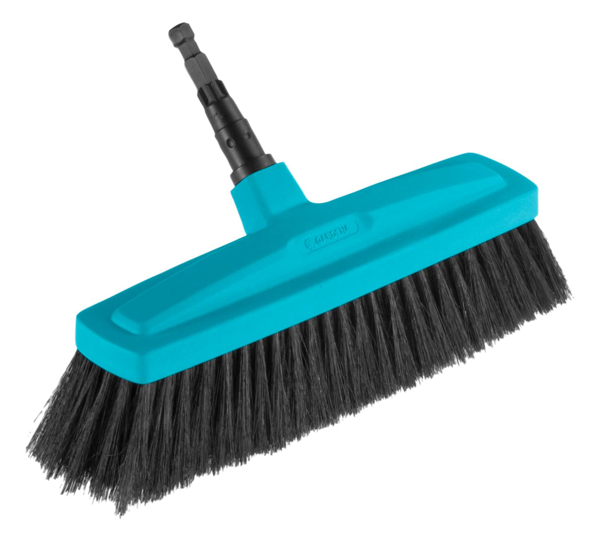 GARDENA combisystem House Broom: Broom for sweeping up dirt indoors, 34 cm working width, bristles of a plastic-horsehair mixture, rounded edges are easy on furniture (3630-20)
