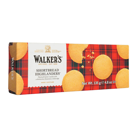 Walker's Shortbread Highlanders, Pure Butter Shortbread Cookies, 4.7 Oz Box