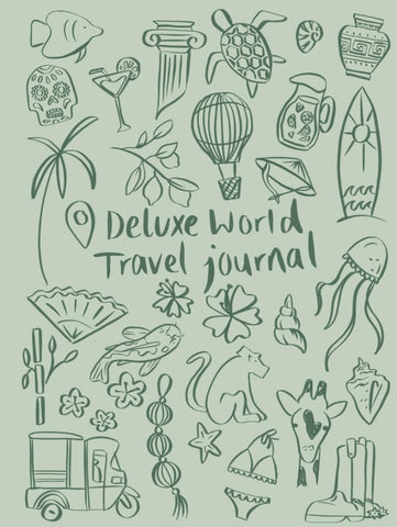 Deluxe World Travel Journal: Large Green Cover