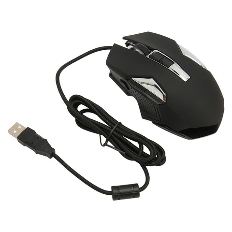 Alit RGB Gaming Mouse USB Wired Brilliant 7200DPi Soft Click Game Tool Silent Operate Customizable Software Vibrant Light Gaming Mice (Black)