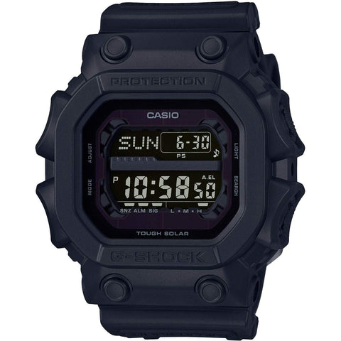 Casio Gents 54.00mm Solar Watch with Black Digital dial and Black Rubber Strap Strap GX-56BB-1ER
