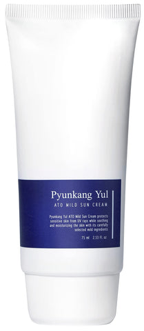PYUNKANG YUL ATO Mild Sun Cream- Hybrid Sunblock SPF 50 Broad Spectrum Safe Protection for Delicate, Sensitive Skin|No White Cast, Fragrance Free, Oil Free Sunscreen, Face Moisturizer, 2.53 Fl.Oz.