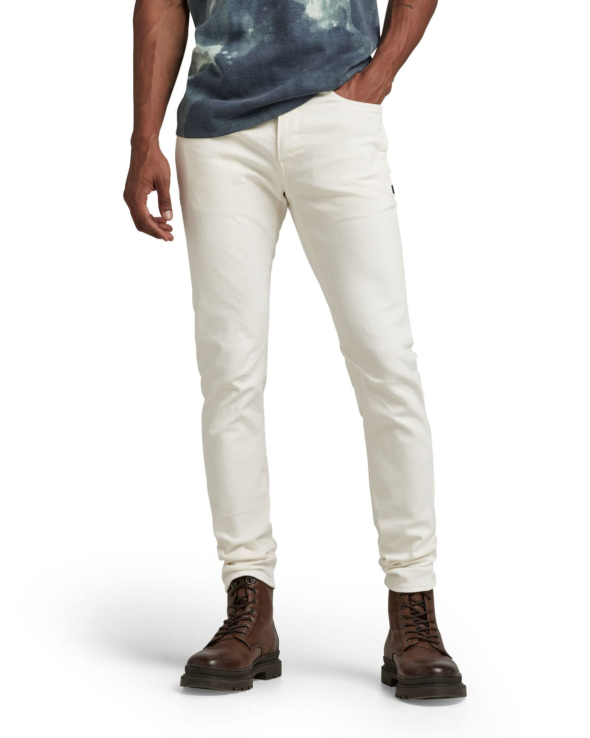 G-Star Raw Men's D-Staq 3D Slim Fit Jeans,New White,32W x 30L