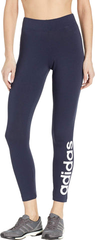 adidas Women's Essentials Linear Tights, Legend Ink/White, Medium
