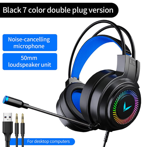 SOLUSTRE Earphone Over Ear Headphones Wired in Ear Wired Headphones Over Ear Wired Headphones Computer Headset Over-Ear Headphones Headset with Microphone Stereo Abs Ear Pads