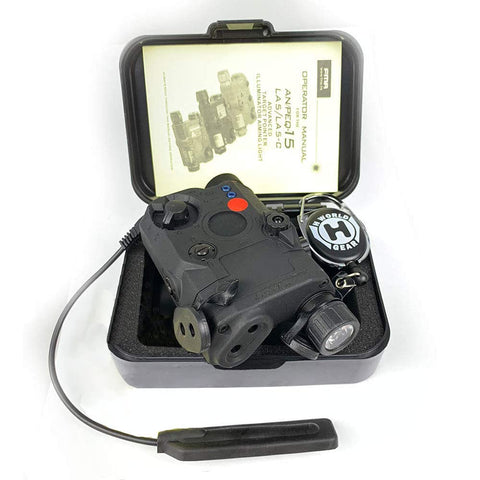 H World Shopping Airsoft Version FMA PEQ LA5 Upgrade Version LED White Light + Red w/IR Lenses GBB CQB Black