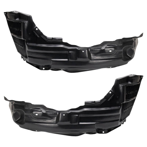 TRQ Front Inner Fender Liner Set Compatible with 2010-2015 Mitsubishi Lancer