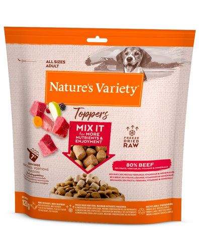 Nature's Variety Freezed Dried Beef Toppers for Adult Dogs -120 g