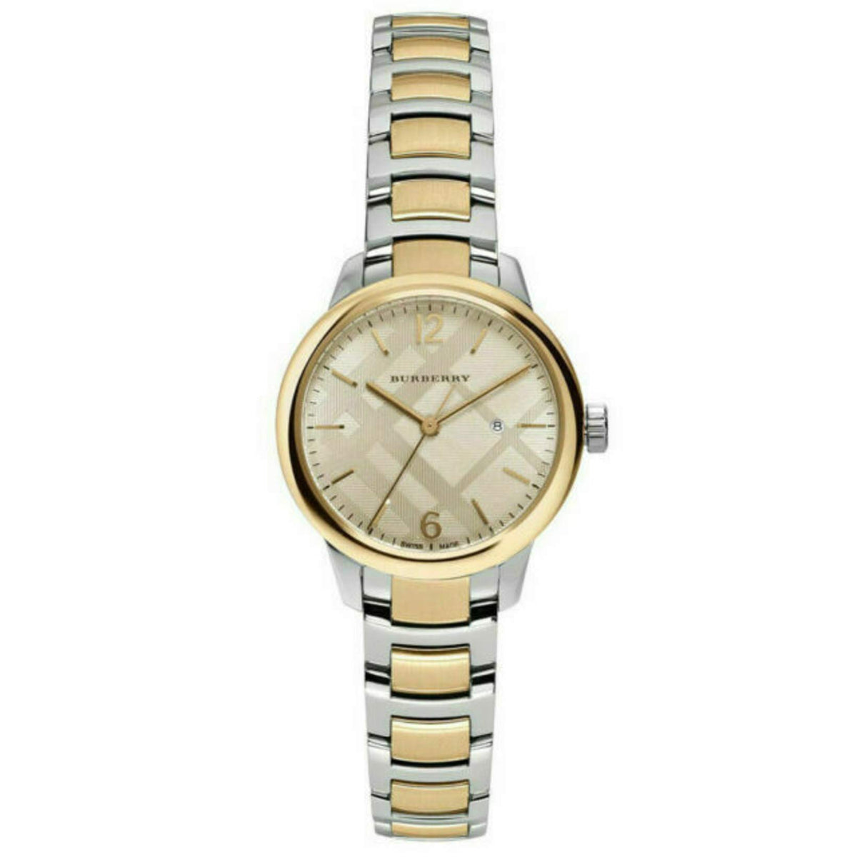 Swiss Gold Silver Dial 26mm Women Wrist Watch The City BU9203