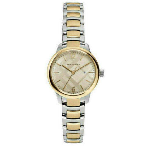 Swiss Gold Silver Dial 26mm Women Wrist Watch The City BU9203